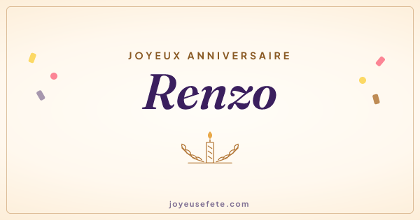 Image « Joyeux anniversaire Renzo » au format large