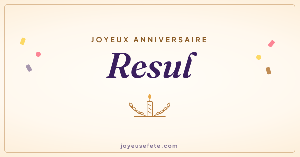 Image « Joyeux anniversaire Resul » au format large