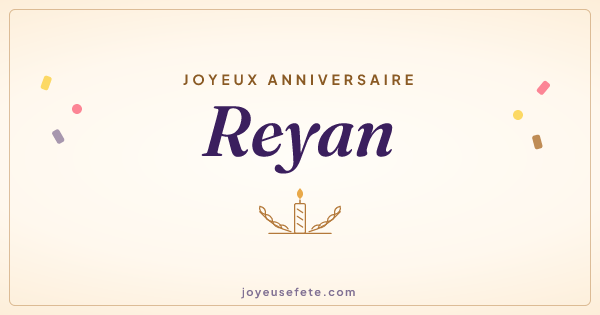 Image « Joyeux anniversaire Reyan » au format large