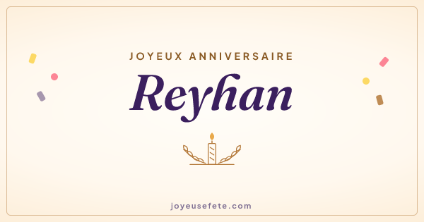 Image « Joyeux anniversaire Reyhan » au format large