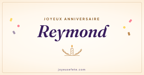 Image « Joyeux anniversaire Reymond » au format large