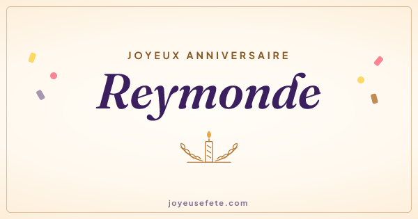 Image « Joyeux anniversaire Reymonde » au format large