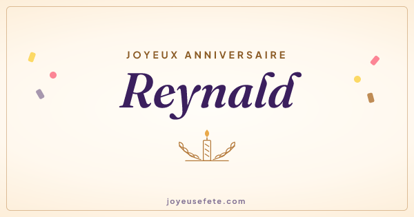 Image « Joyeux anniversaire Reynald » au format large