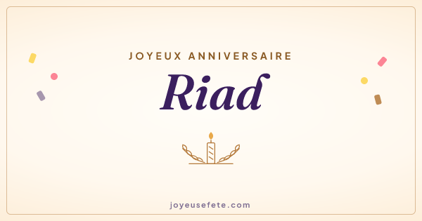 Image « Joyeux anniversaire Riad » au format large