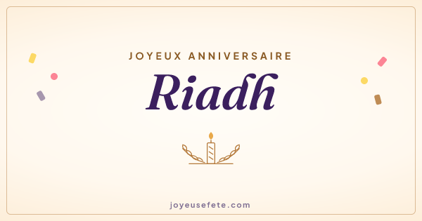 Image « Joyeux anniversaire Riadh » au format large