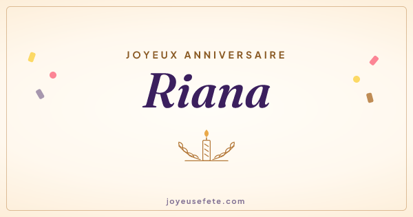 Image « Joyeux anniversaire Riana » au format large