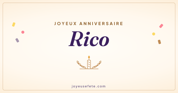 Image « Joyeux anniversaire Rico » au format large