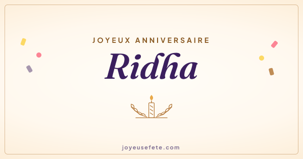 Image « Joyeux anniversaire Ridha » au format large