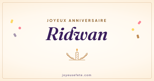Image « Joyeux anniversaire Ridwan » au format large
