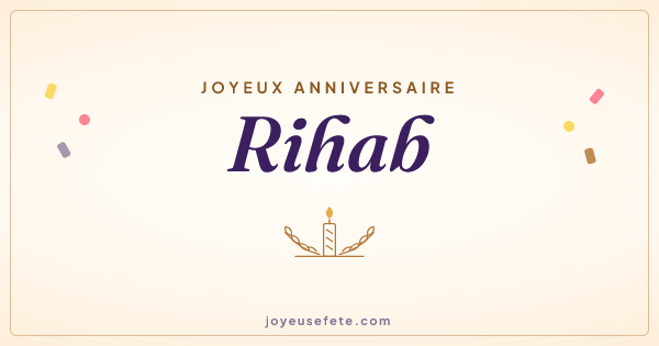 Image « Joyeux anniversaire Rihab » au format large