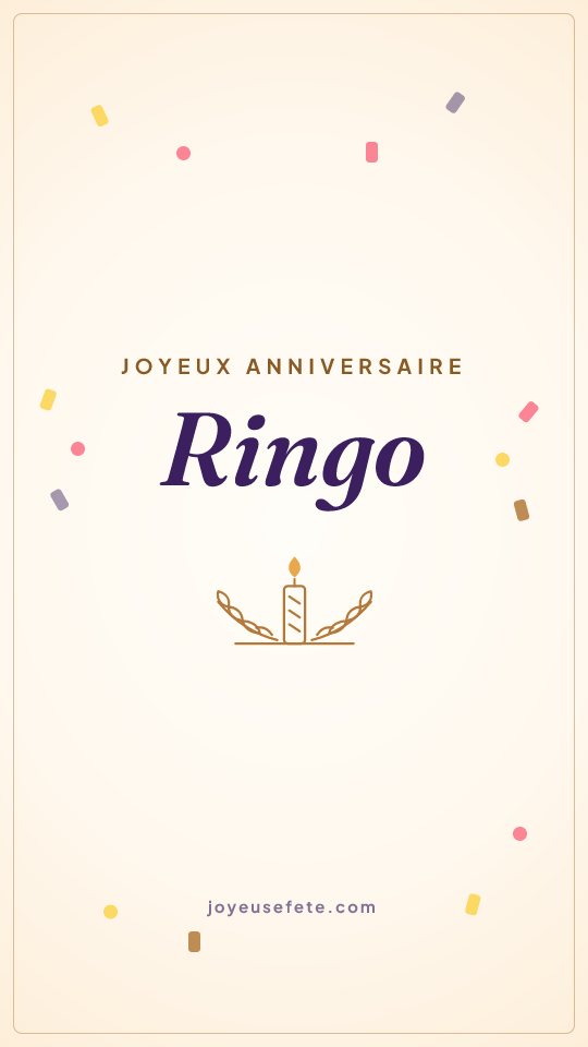 Image « Joyeux anniversaire Ringo » au format story