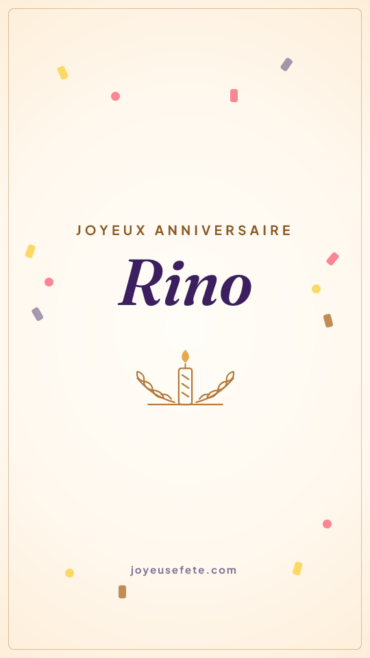 Image « Joyeux anniversaire Rino » au format story