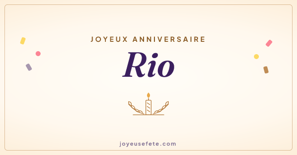 Image « Joyeux anniversaire Rio » au format large