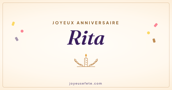 Image « Joyeux anniversaire Rita » au format large