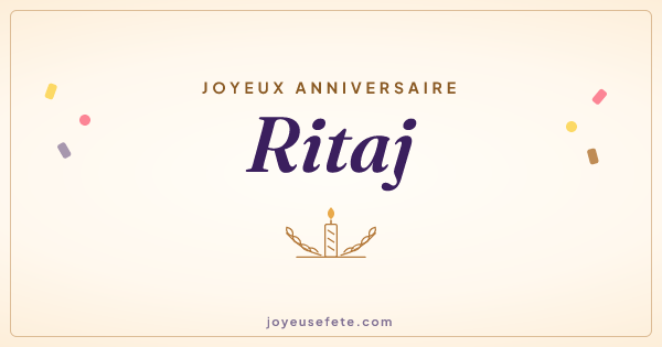 Image « Joyeux anniversaire Ritaj » au format large