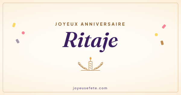 Image « Joyeux anniversaire Ritaje » au format large