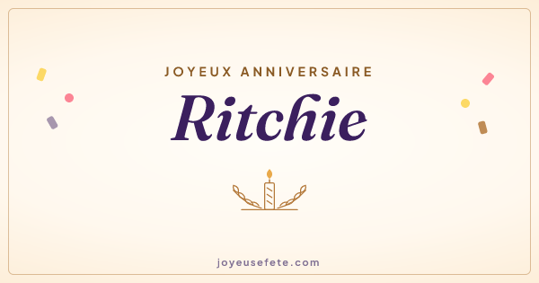 Image « Joyeux anniversaire Ritchie » au format large
