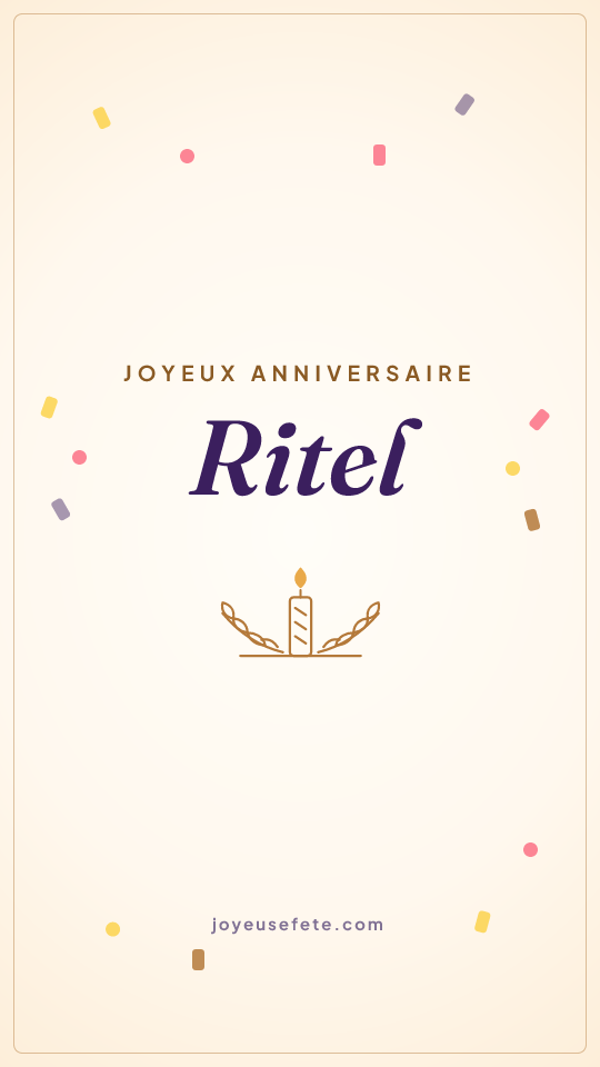 Image « Joyeux anniversaire Ritel » au format story