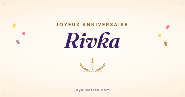 Image « Joyeux anniversaire Rivka » au format large