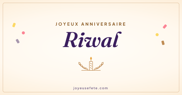 Image « Joyeux anniversaire Riwal » au format large