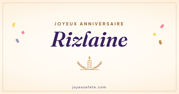 Image « Joyeux anniversaire Rizlaine » au format large
