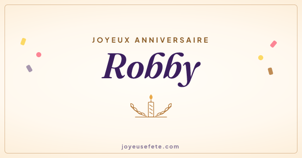 Image « Joyeux anniversaire Robby » au format large
