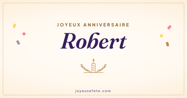 Image « Joyeux anniversaire Robert » au format large