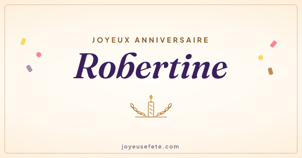 Image « Joyeux anniversaire Robertine » au format large