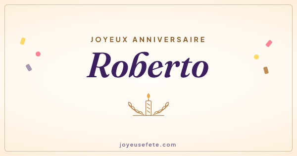 Image « Joyeux anniversaire Roberto » au format large