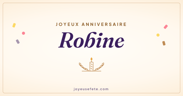 Image « Joyeux anniversaire Robine » au format large