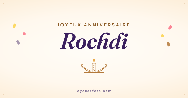 Image « Joyeux anniversaire Rochdi » au format large
