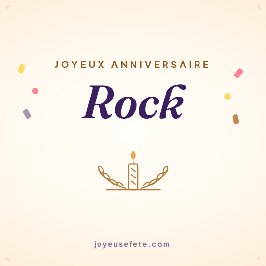 Image carrée « Joyeux anniversaire Rock » pour WhatsApp