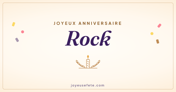 Image « Joyeux anniversaire Rock » au format large