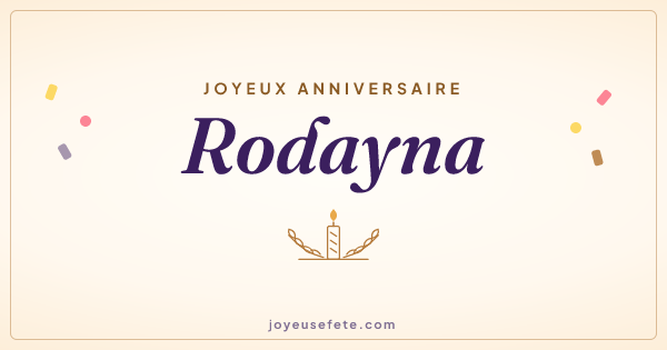 Image « Joyeux anniversaire Rodayna » au format large