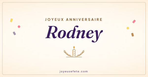 Image « Joyeux anniversaire Rodney » au format large