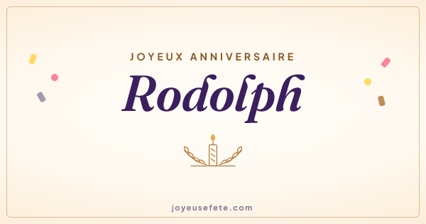 Image « Joyeux anniversaire Rodolph » au format large