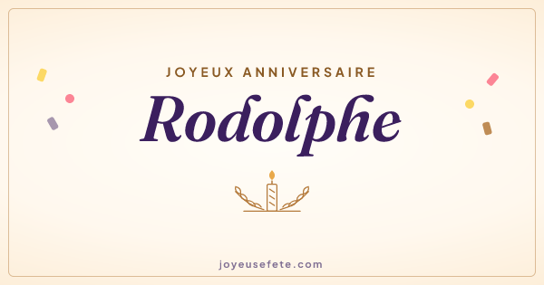 Image « Joyeux anniversaire Rodolphe » au format large