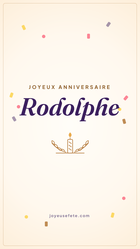 Image « Joyeux anniversaire Rodolphe » au format story