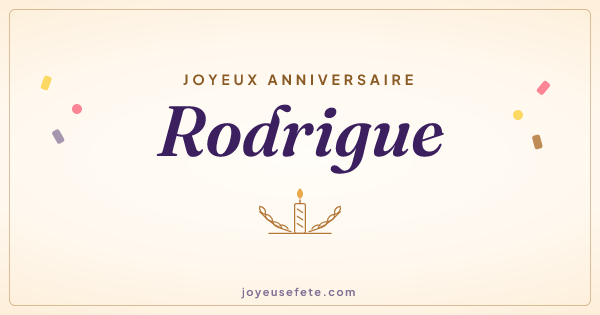 Image « Joyeux anniversaire Rodrigue » au format large