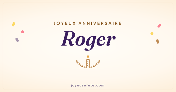 Image « Joyeux anniversaire Roger » au format large