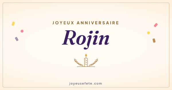 Image « Joyeux anniversaire Rojin » au format large