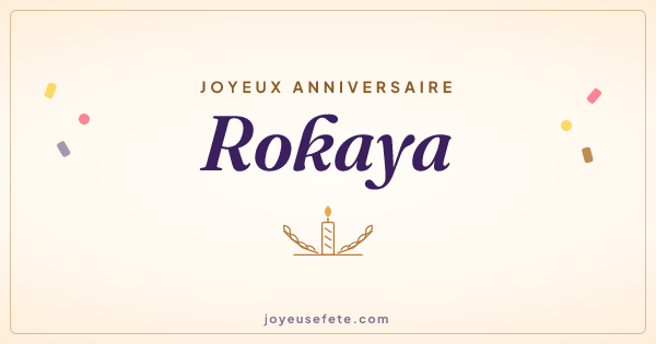 Image « Joyeux anniversaire Rokaya » au format large