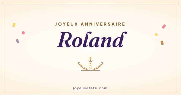 Image « Joyeux anniversaire Roland » au format large