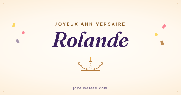 Image « Joyeux anniversaire Rolande » au format large