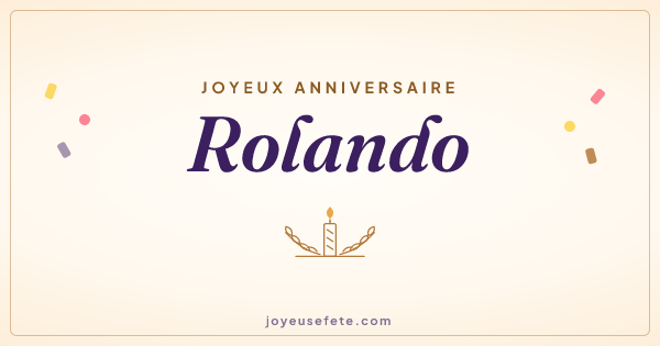 Image « Joyeux anniversaire Rolando » au format large