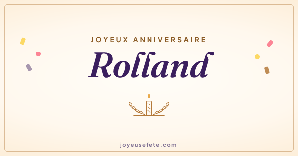 Image « Joyeux anniversaire Rolland » au format large