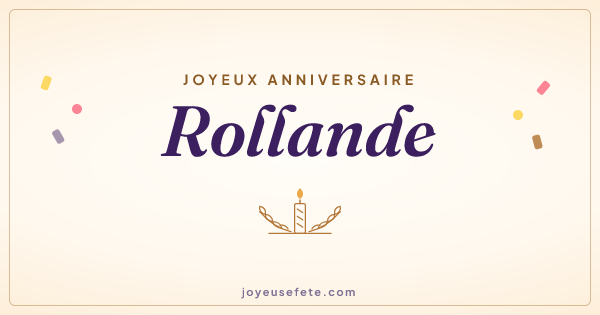 Image « Joyeux anniversaire Rollande » au format large