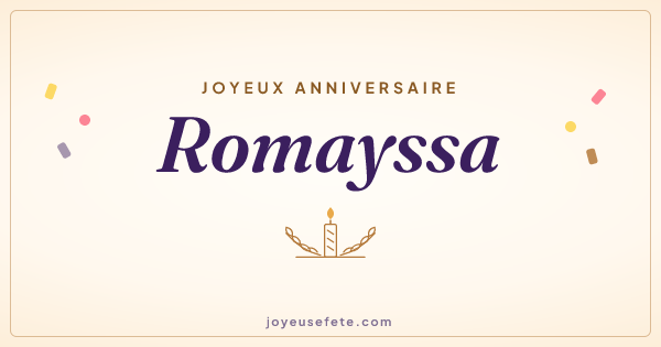 Image « Joyeux anniversaire Romayssa » au format large