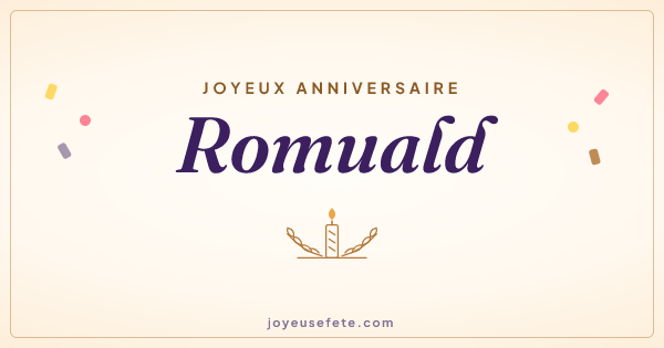 Image « Joyeux anniversaire Romuald » au format large
