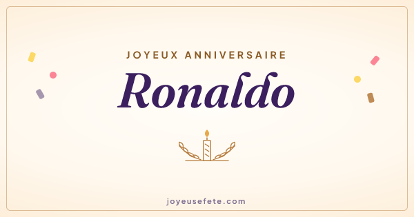 Image « Joyeux anniversaire Ronaldo » au format large